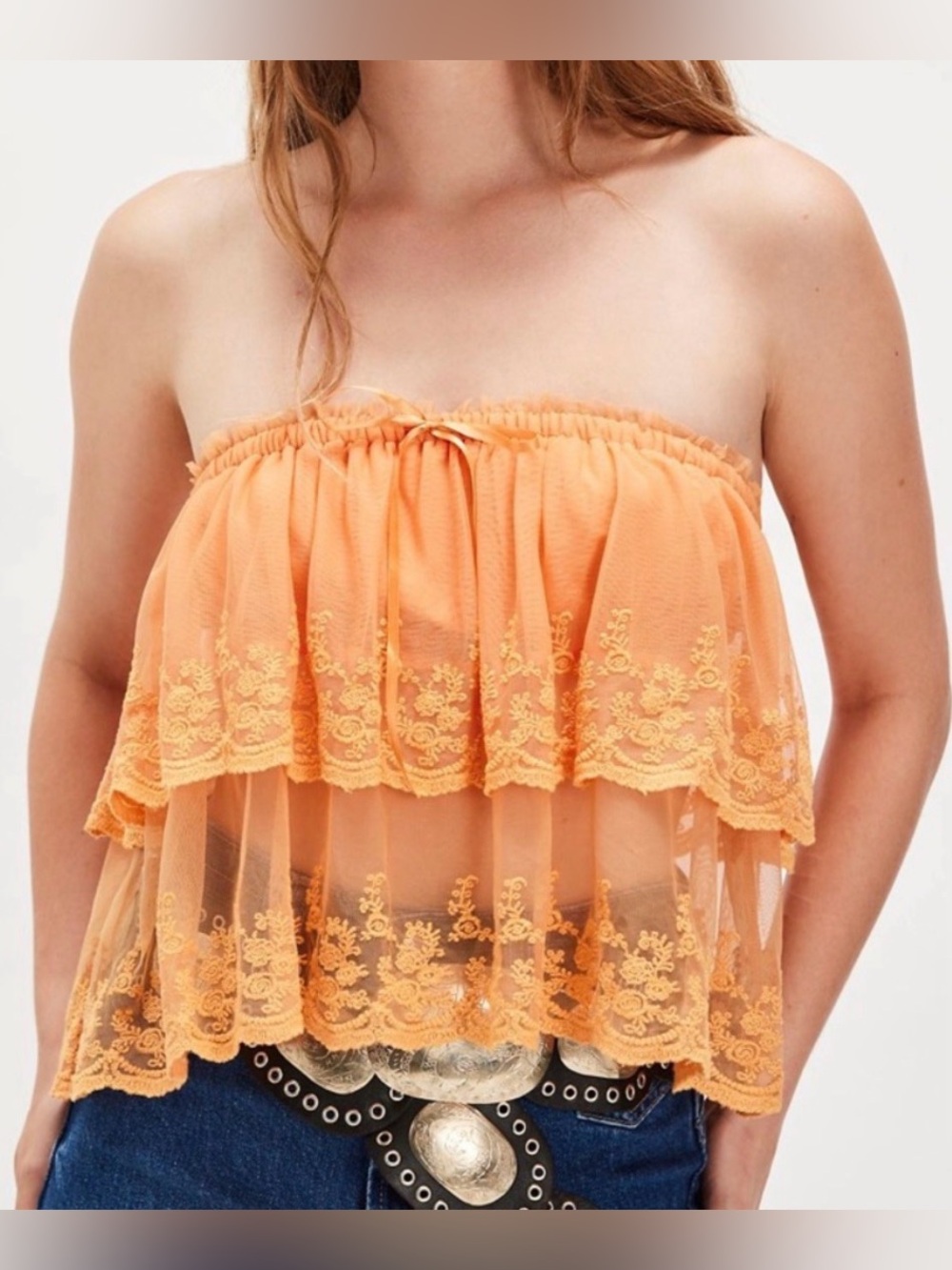 Free People Love You So lace top
